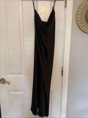 Banana Republic Black Cowl Neck Slip Maxi Dress